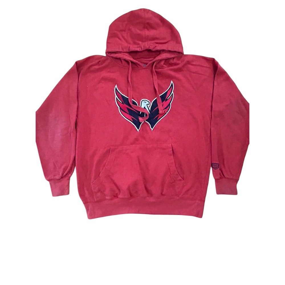 Vintage Old Time Hockey Washington Capitals Screaming Eagle Red Hoodie - Size M